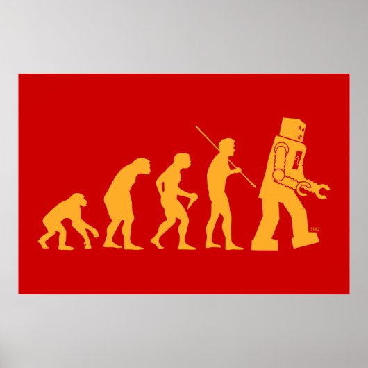 Poster de l'évolution des robots (Devant)