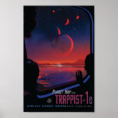 Poster de l'exoplanète TRAPPIST-1e (Devant)