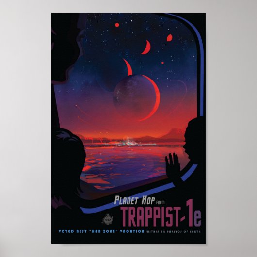 Poster de l'exoplanète TRAPPIST-1e (Devant)