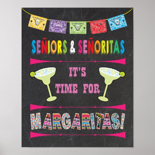Poster de l'heure de Fiesta Margarita mexicaine (Devant)
