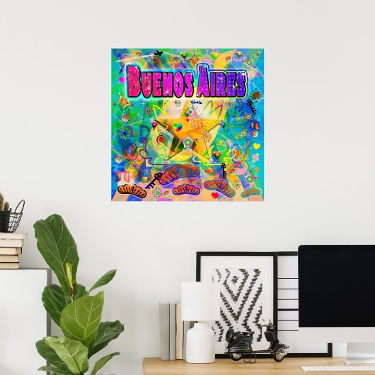 Poster de l'heure de l'ère de Buenos Aires (Bureau à domicile)