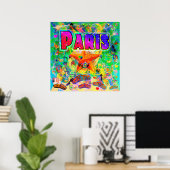 Poster de l'heure de Paris (Bureau à domicile)