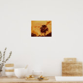 Poster de l'heure d'or Palm Tree (Cuisine)