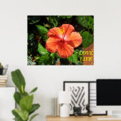 Poster de l'Hibiscus d'Orange (Bureau à domicile)