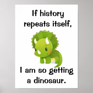 Poster de l'histoire des dinosaures