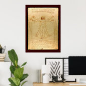 Poster de l'homme cosmique de Da Vinci (Bureau à domicile)