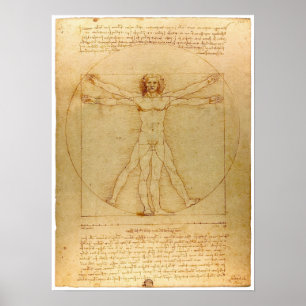 Poster de l'homme Da Vinci Vitruvian
