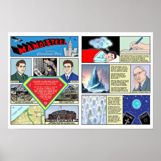 Poster de l'homme de l'acier Eerie Lake Erie Merch (Devant)