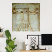 Poster de l'homme vitruvien (Bureau à domicile)