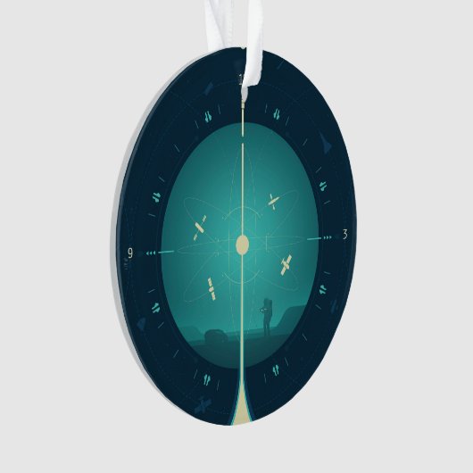 Poster de l'horloge atomique Deep Space, version b (devant)