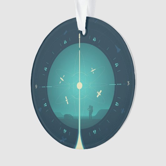 Poster de l'horloge atomique Deep Space, version b (devant)