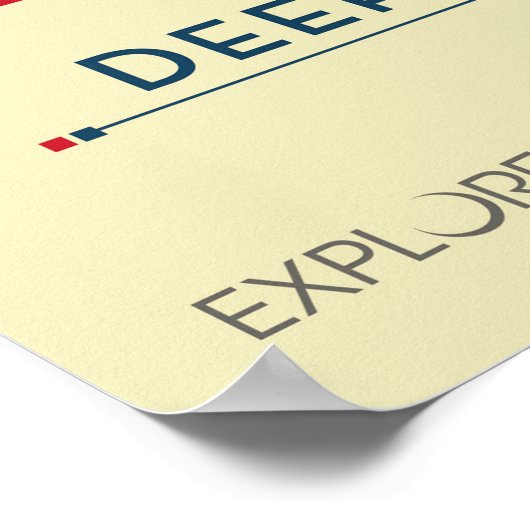 Poster de l'horloge atomique Deep Space, version r (Coin)