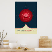 Poster de l'horloge atomique Deep Space, version r (Cuisine)