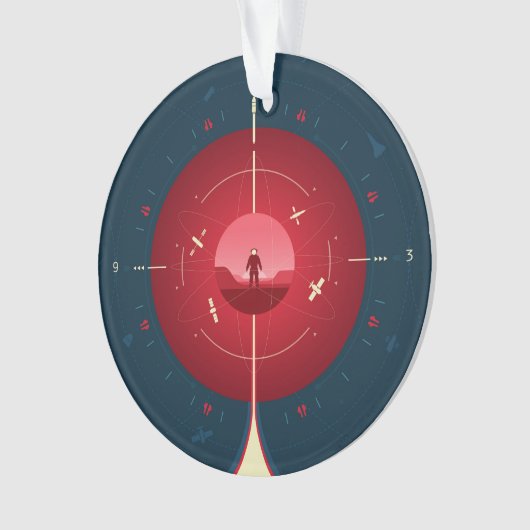 Poster de l'horloge atomique Deep Space, version r (devant)