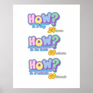 Poster De L'Horloge Éducative, Raconter L'Heure 2