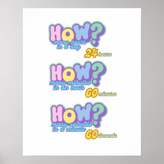 Poster De L'Horloge Éducative, Raconter L'Heure 2 (Devant)