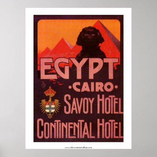 Poster de l'hôtel Egypte vintage (Devant)