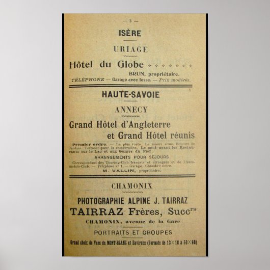 Poster de l'hôtel vintage (Devant)