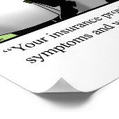 Poster de l'Humour d'assurance Médicale amusant (Coin)