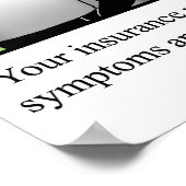 Poster de l'Humour d'assurance Médicale amusant (Coin)