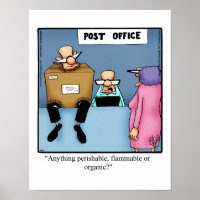 Poster de l'Humour de courrier de bureau de poste 