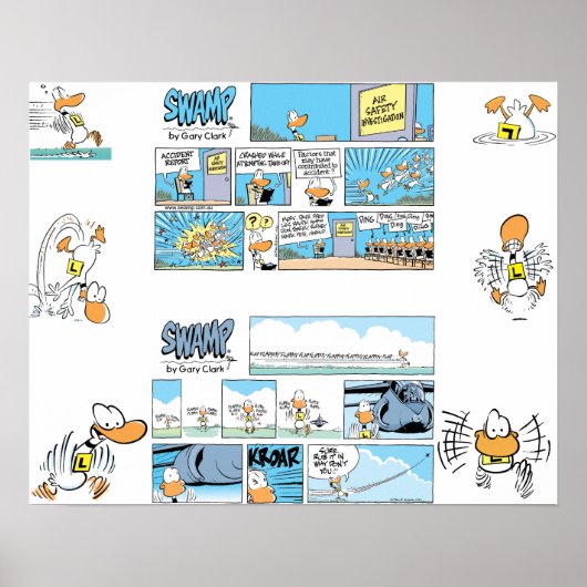 Poster de l'Humour de l'aviation Ducks Funny (Devant)
