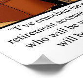 Poster de l'Humour de retraite amusant (Coin)