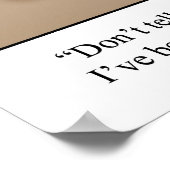 Poster de l'Humour de sécurité sanitaire amusant (Coin)