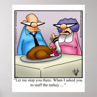 Poster de l'Humour de Thanksgiving drôle