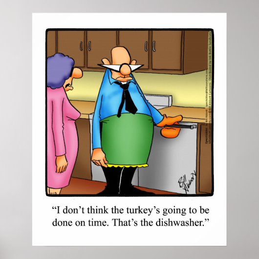 Poster de l'Humour de Thanksgiving drôle (Devant)