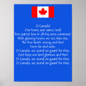 Poster de l'hymne national O Canada (Devant)