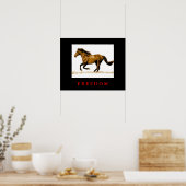 Poster de liberté motivationnelle du cheval de cou (Cuisine)