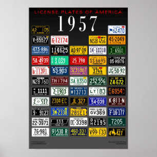 Poster de License Plates of America - 1957