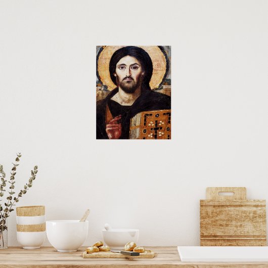 Poster de l'icône de Jesus Pantocrator (Cuisine)
