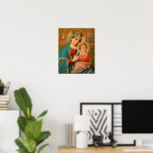Poster de l'icône orthodoxe mère et enfant (Bureau à domicile)