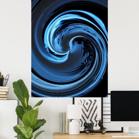 Poster de l'île bleue (Bureau à domicile)