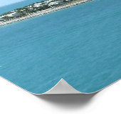 Poster de l'île de Cozumel sur l'eau bleue tropica (Coin)