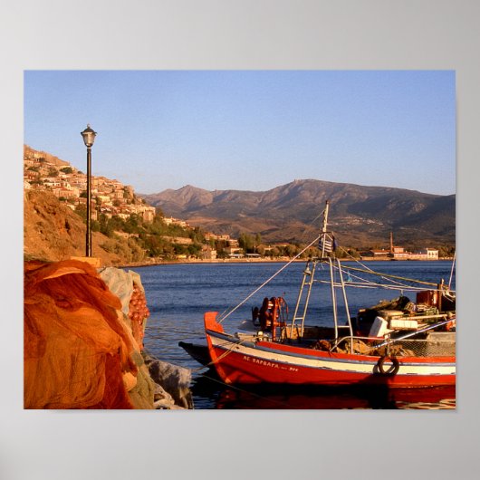 Poster de l'île de Lesvos, Grèce (Devant)