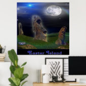 Poster de l'île de Pâques (Bureau à domicile)