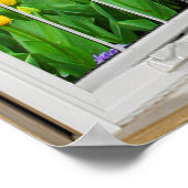 Poster de l'illusion de la fenêtre du jardin de pr (Coin)