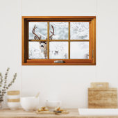 Poster de l'illusion sur la fenêtre de neige (Cuisine)