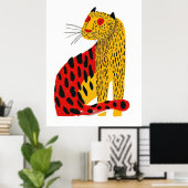 Poster de l'illustration du joli Jaguar - AR 34 St (Bureau à domicile)