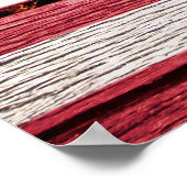 Poster de l'image en bois du drapeau américain (Coin)