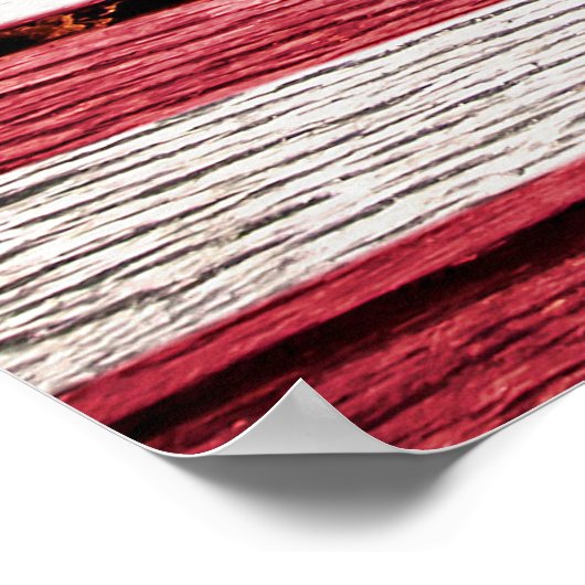 Poster de l'image en bois du drapeau américain (Coin)