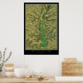 Poster de l'image satellite Brookville Lake Indian (Cuisine)