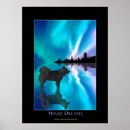 Poster de l'Imaginaire Aurora Wilderness Husky & Y (Devant)