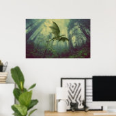 Poster de l'imaginaire de la forêt de Dragon (Bureau à domicile)