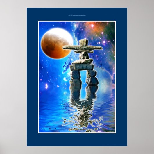 Poster de l'Imaginaire Inukshuk & Galaxy Moon (Devant)