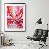 Poster de l'Imaginaire rose Abstrait en acrylique
