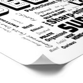 Poster de l'inspiration du nuage Virgo Zodiac Word (Coin)
